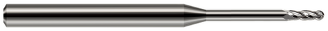 851062 4 FL - 0.0620" (1/16) Cutter DIA x 0.1860" LOC x 0.6250" (5/8) Reach - Uncoated