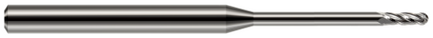 950210 2 FL - 0.0100" Cutter DIA x 0.0300" LOC x 0.1250" (1/8) Reach - Uncoated