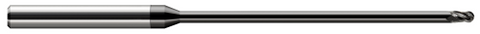 40162-C4 3 FL - 0.0620" (1/16) Cutter DIA x 0.0930" (3/32) LOC x 1.5500" Reach - Amorphous Diamond Coated
