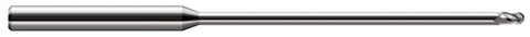 40120 3 FL - 0.0200" Cutter DIA x 0.0300" LOC x 0.5000" (1/2) Reach - Uncoated