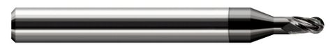 47931-C4 3 FL - 0.0310" (1/32) Cutter DIA x 0.0460" LOC x 0.0930" (3/32) Reach - Amorphous Diamond Coated