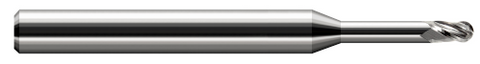 860631 3 FL - 0.0310" (1/32) Cutter DIA x 0.0470" (3/64) LOC x 0.1870" (3/16) Reach - Uncoated