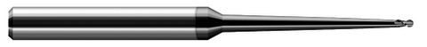 18847-C4 2 FL - 0.0470" (3/64) Cutter DIA x 0.0710" LOC x 2° 2.0000" (2) Taper Reach  - Amorphous Diamond Coated
