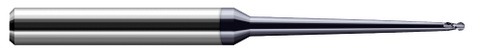 21412-C6 2 FL - 0.1870" (3/16) Cutter DIA x 0.2810" (9/32) LOC x 2° 2.5000" (2-1/2) Taper Reach  - AlTiN Nano Coated