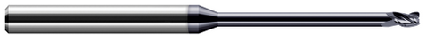39447-C3 3 FL - 0.0470" (3/64) Cutter DIA x 0.0050" Radius x 0.0700" LOC x 0.5700" Reach - AlTiN Coated
