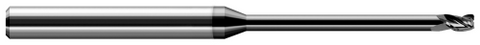 39431-C4 3 FL - 0.0310" (1/32) Cutter DIA x 0.0050" Radius x 0.0460" LOC x 0.3750" (3/8) Reach - Amorphous Diamond Coated