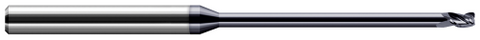 947908-C3 3 FL - 0.1250" (1/8) Cutter DIA x 0.0100" Radius x 0.1870" (3/16) LOC x 1.8750" (1-7/8) Reach - AlTiN Coated