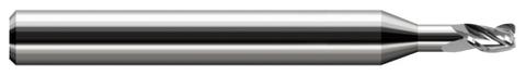 944978 3 FL - 0.0780" (5/64) Cutter DIA x 0.0150" (1/64) Radius x 0.1170" LOC x 0.2340" (15/64) Reach - Uncoated
