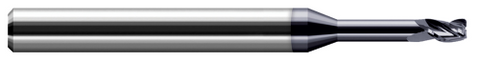 37208-C3 3 FL - 0.1250" (1/8) Cutter DIA x 0.0050" Radius x 0.1870" (3/16) LOC x 0.6250" (5/8) Reach - AlTiN Coated