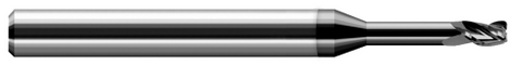 37131-C4 3 FL - 0.0310" (1/32) Cutter DIA x 0.0050" Radius x 0.0460" LOC x 0.1560" (5/32) Reach - Amorphous Diamond Coated