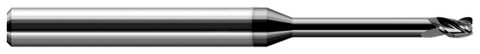 42416-C4 3 FL - 0.2500" (1/4) Cutter DIA x 0.0300" Radius x 0.3750" (3/8) LOC x 2.0000" (2) Reach - Amorphous Diamond Coated