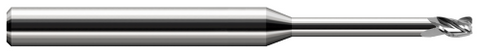38370 3 FL - 0.0700" Cutter DIA x 0.0050" Radius x 0.1050" LOC x 0.5700" Reach - Uncoated