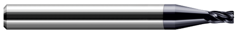 937920-C3 4 FL - 0.1875" (3/16) Cutter DIA x 0.0200" Radius x 0.2850" LOC  - AlTiN Coated