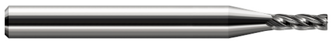 27278 4 FL - 0.0780" (5/64) Cutter DIA x 0.0100" Radius x 0.2340" (15/64) LOC  - Uncoated