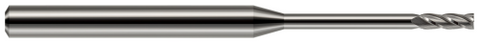 992608 4 FL - 0.1250" (1/8) Cutter DIA x 0.3750" (3/8) LOC x 1.5000" (1-1/2) Reach - Uncoated