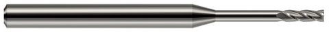 76231 2 FL - 0.0310" (1/32) Cutter DIA x 0.0930" (3/32) LOC x 0.2790" Reach - Uncoated