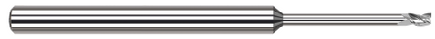 850308 3 FL - 0.1250" (1/8) Cutter DIA x 0.1870" (3/16) LOC x 1.3750" (1-3/8) Reach - Uncoated