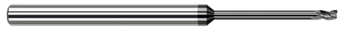 35516-C4 3 FL - 0.2500" (1/4) Cutter DIA x 0.3750" (3/8) LOC x 3.0000" (3) Reach - Amorphous Diamond Coated