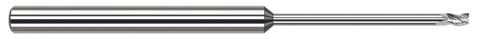 48931 3 FL - 0.0310" (1/32) Cutter DIA x 0.0460" LOC x 0.4700" Reach - Uncoated