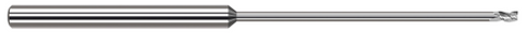 38020 3 FL - 0.0200" Cutter DIA x 0.0300" LOC x 0.5000" (1/2) Reach - Uncoated