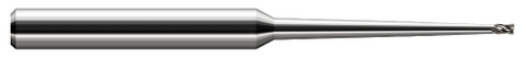 990215 4 FL - 0.0150" (1/64) Cutter DIA x 0.0230" LOC x 2° 0.5000" (1/2) Taper Reach  - Uncoated