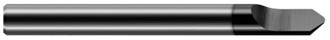 72745-C4 0.1250" (1/8) Shank DIA x 0.0025" Radius x 90° included  - 1 FL - Amorphous Diamond Coated