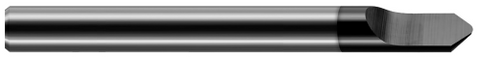 48410-C4 0.1250" (1/8) Shank DIA x 0.0050" Radius x 90° included  - 1 FL - Amorphous Diamond Coated