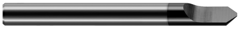 25210-C4 0.1250" (1/8) Shank DIA x 0.0100" Flat x 30° included  - 1 FL - Amorphous Diamond Coated
