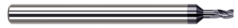 947678-C6 3 FL - 0.0780" (5/64) Cutter DIA x 0.0100" Radius x 0.1180" LOC x 0.2340" (15/64) Reach - AlTiN Nano Coated