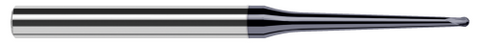 998721-C6 2 FL - 0.0620" (1/16) Cutter DIA x 0.0500" LOC x 0.5° 0.8790" Taper Reach  - AlTiN Nano Coated