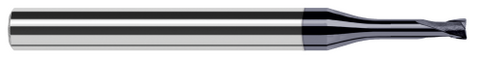 40312-C6 2 FL - 0.1875" (3/16) Cutter DIA x 0.0150" (1/64) Radius x 0.1500" LOC x 0.2850" Reach - AlTiN Nano Coated