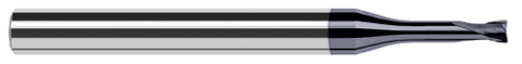 938808-C6 4 FL - 0.1250" (1/8) Cutter DIA x 0.0150" (1/64) Radius x 0.1000" LOC x 0.3750" (3/8) Reach - AlTiN Nano Coated