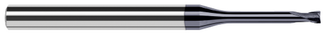 31093-C6 2 FL - 0.0930" (3/32) Cutter DIA x 0.0150" (1/64) Radius x 0.0740" LOC x 0.7500" (3/4) Reach - AlTiN Nano Coated