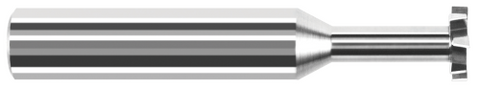 44595 0.2500" (1/4) Cutter DIA x 0.0100" Radius x 0.1250" (1/8) Width x 0.3750" (3/8) Neck Length - Slotting - 6 FL - Uncoated