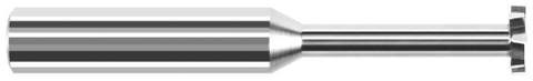 958062 0.2500" (1/4) Cutter DIA x 0.0050" Radius x 0.0620" (1/16) Width x 0.7500" (3/4) Neck Length - Slotting - 6 FL - Uncoated