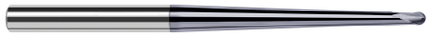 19085-C6 2 FL - 0.1875" (3/16) Cutter DIA x 0.1500" LOC x 1.5° 1.3430" (1-11/32) Taper Reach  - AlTiN Nano Coated