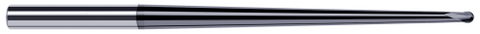 927543-C6 2 FL - 0.0620" (1/16) Cutter DIA x 0.0500" LOC x 1° 0.5950" Taper Reach  - AlTiN Nano Coated