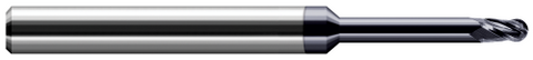 971013-C3 4 FL - 0.600 mm Cutter DIA x 0.900 mm LOC x 4.800 mm Reach - AlTiN Coated