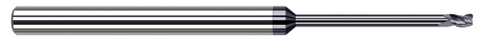 982322-C3 3 FL - 1.000 mm Cutter DIA x 0.100 mm Radius x 1.500 mm LOC x 12.000 mm Reach - AlTiN Coated