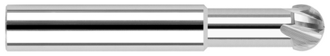 843600 0.0150" (1/64) Radius x 0.9210" LOC x 3° per side - 2 FL - Uncoated