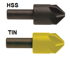 55067-TiN KEO 5/8 x 100Â° HSS 6 Flute 1/4 SK Countersink