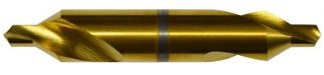 11720-TiN #17 Hey HSS RH 60° Bell Center Drill (Combined Drill/Countersink)