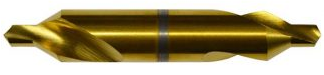 10420-TiN #4 Hey HSS RH 60Â° Plain Center Drill (Combined Drill/Countersink)