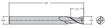 Onsrud 83-310ALTIN 3/16 SC DOUBLE EDGE UPCUT