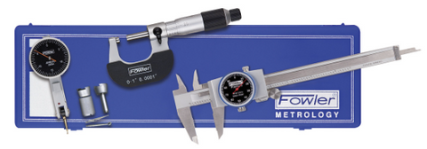 52-229-710-0. Fowler Black Dial Caliper and Micrometer Set