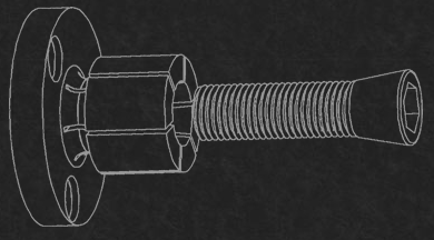 Mitee Bite Minimum order of 2 Tapered Screw for  #7-#10 ID