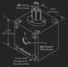 Mitee Bite Cylinder Thread M12 Mill Manual Actuator
