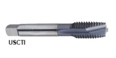 TR808284HAR M5x0.8 D4 HSS-PM 3 FLUTES SPIRAL POINT TAP PLUG STYLE HARDSLICK COATED STEELS UP TO 45HRc